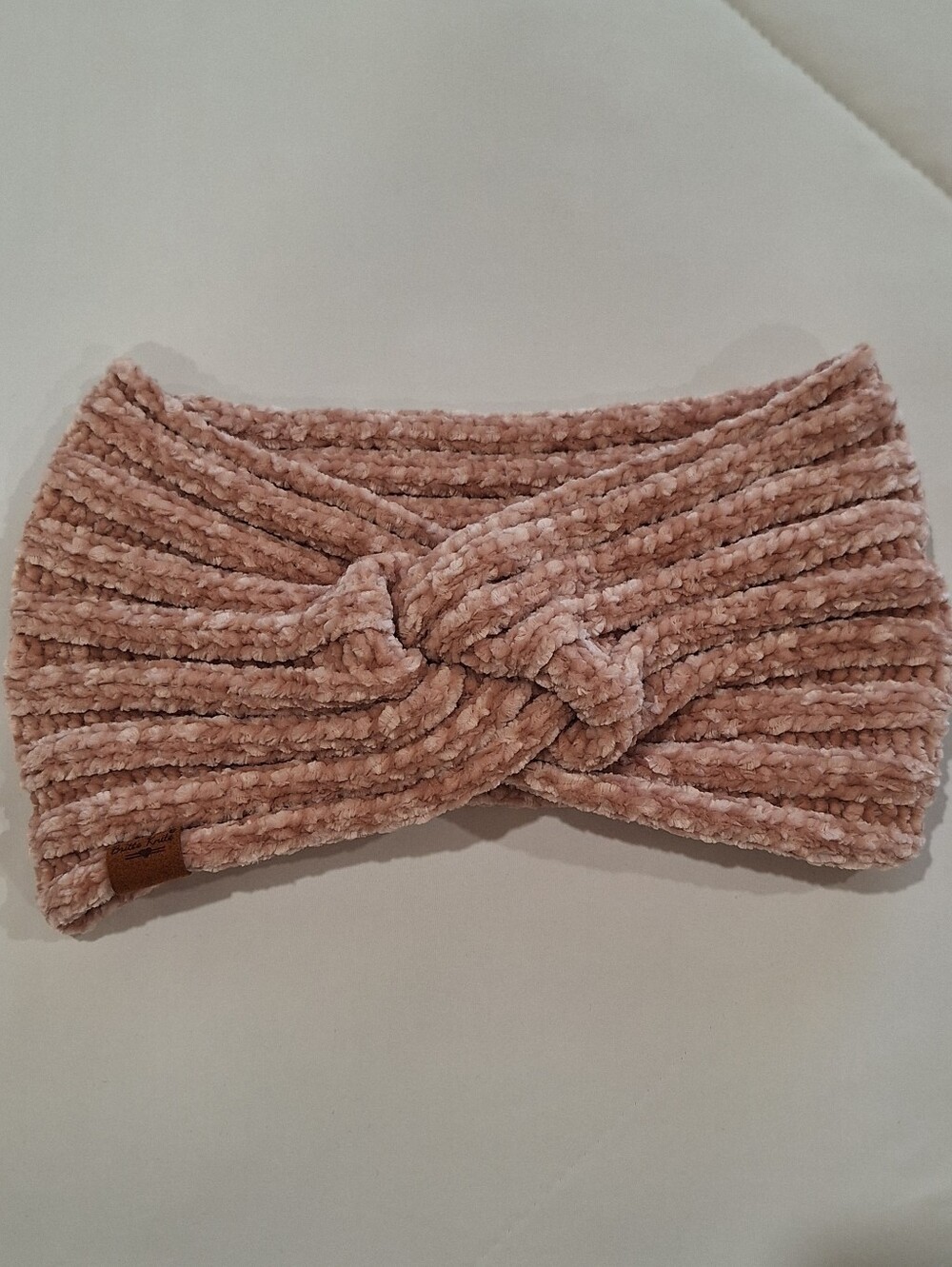 Cozy Knotted Chenille Headband in Blush